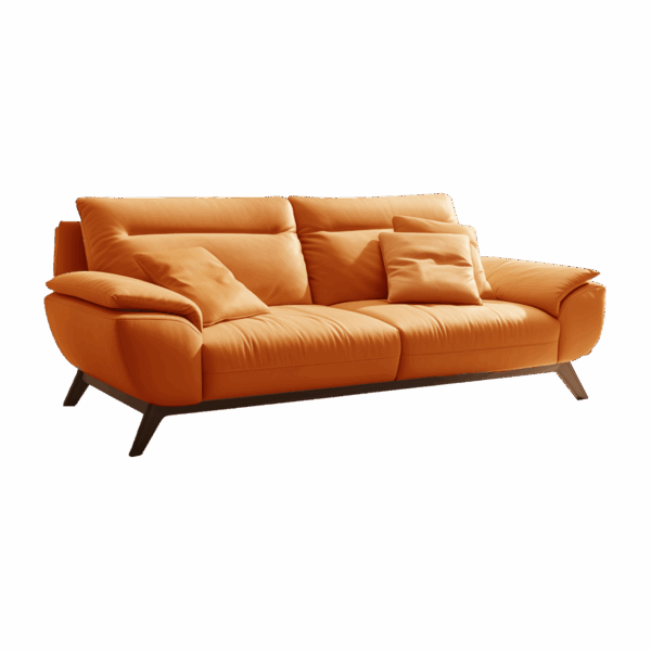 Mid Century Leather Sofa